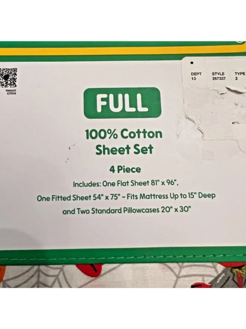 Sesame Street Elmo Halloween Sheet Set - Sz Full - NWT